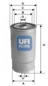 UFI Топливный фильтр 24.460.00