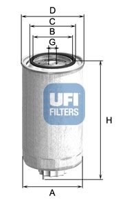 UFI Топливный фильтр 24.500.00