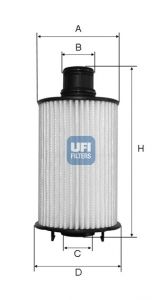 UFI Масляный фильтр 25.073.02