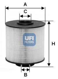UFI Топливный фильтр 26.017.00