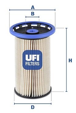UFI Топливный фильтр 26.026.00