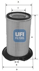 UFI Воздушный фильтр 27.614.00