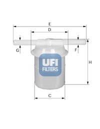 UFI Топливный фильтр 31.005.00