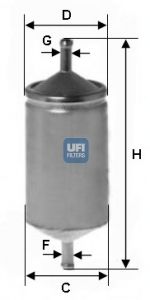 UFI Топливный фильтр 31.501.00