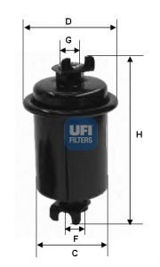 UFI Топливный фильтр 31.550.00