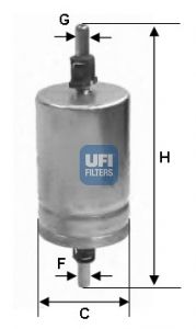 UFI Топливный фильтр 31.566.00