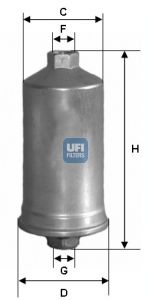 UFI Топливный фильтр 31.595.00