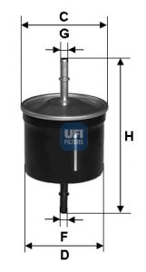 UFI Топливный фильтр 31.624.00