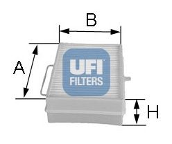 UFI Фильтр, воздух во внутренном пространстве 53.066.00