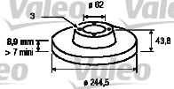 VALEO Тормозной диск 186143