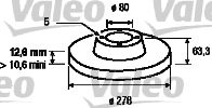 VALEO Тормозной диск 186180