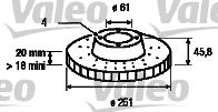 VALEO Тормозной диск 186287