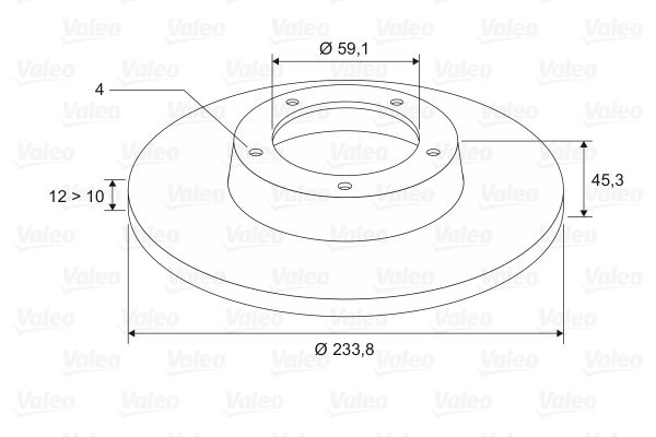 VALEO Тормозной диск 186300