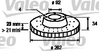 VALEO Тормозной диск 186439