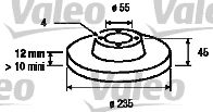 VALEO Тормозной диск 186453