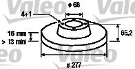 VALEO Тормозной диск 186520