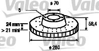 VALEO Тормозной диск 186625