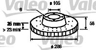 VALEO Тормозной диск 186645