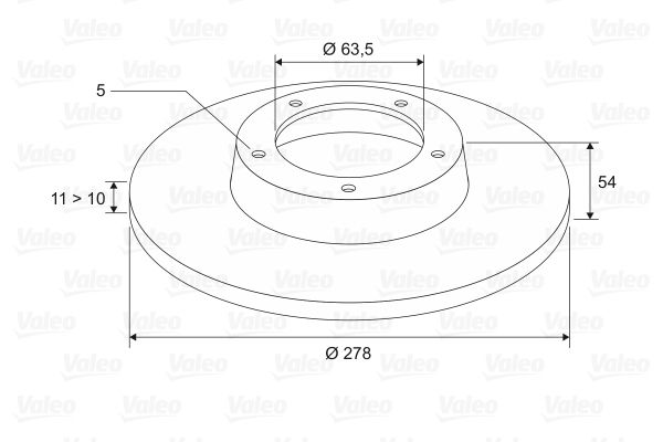 VALEO Тормозной диск 186844