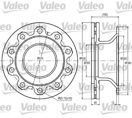 VALEO Тормозной диск 187074