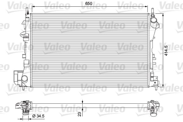 VALEO Радиатор, охлаждение двигателя 232879