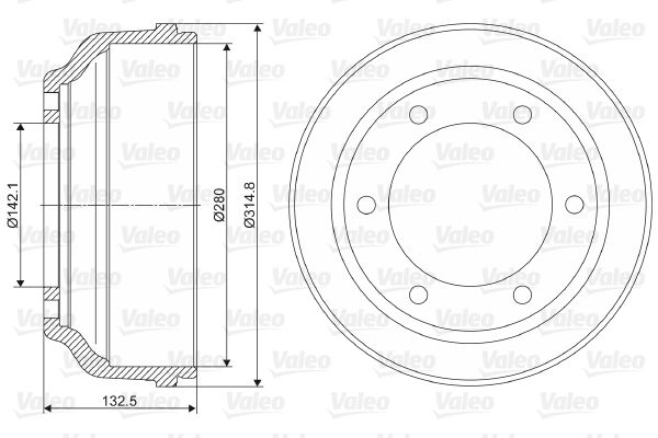 VALEO Тормозной барабан 237015