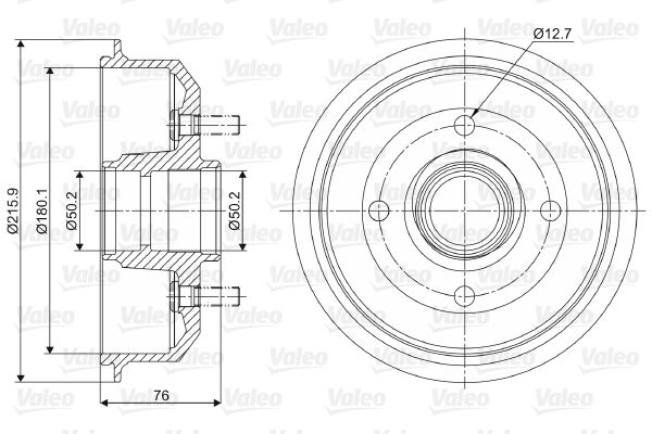 VALEO Тормозной барабан 237032