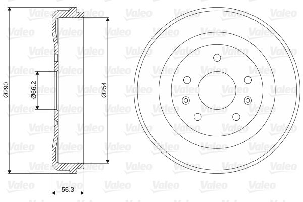 VALEO Тормозной барабан 237074