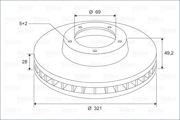 VALEO Тормозной диск 297602