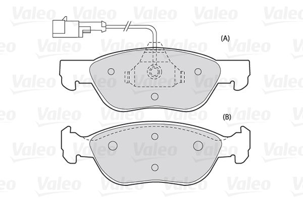 VALEO Комплект тормозных колодок, дисковый тормоз 301006