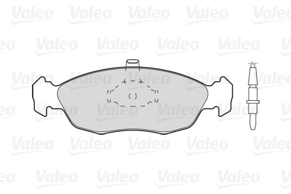 VALEO Комплект тормозных колодок, дисковый тормоз 301038
