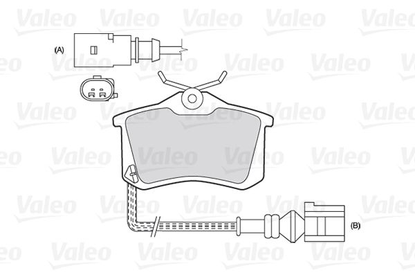 VALEO Комплект тормозных колодок, дисковый тормоз 301180