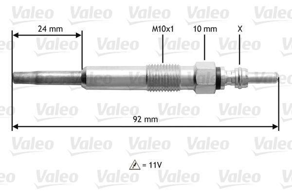 VALEO Свеча накаливания 345104