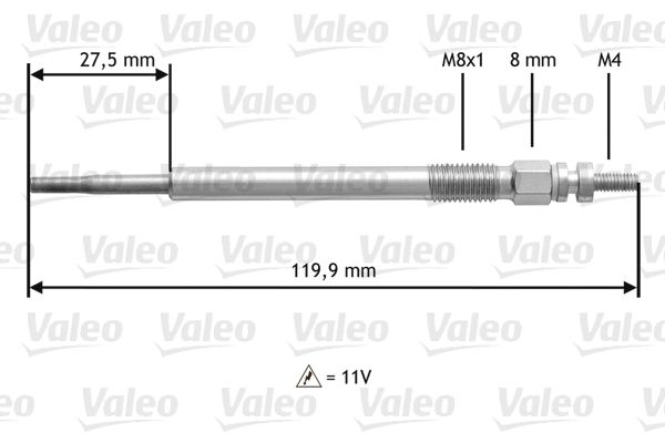 VALEO Свеча накаливания 345123