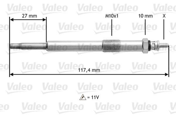 VALEO Свеча накаливания 345143