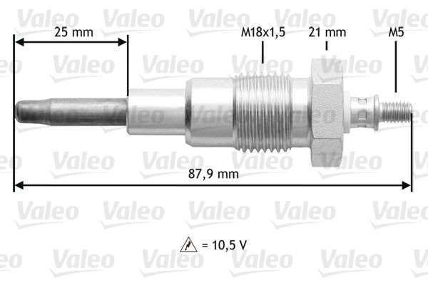 VALEO Свеча накаливания 345167