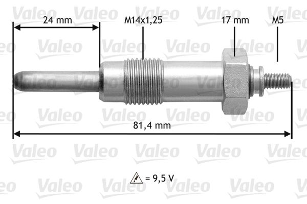 VALEO Свеча накаливания 345192