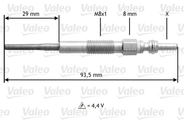 VALEO Свеча накаливания 345206