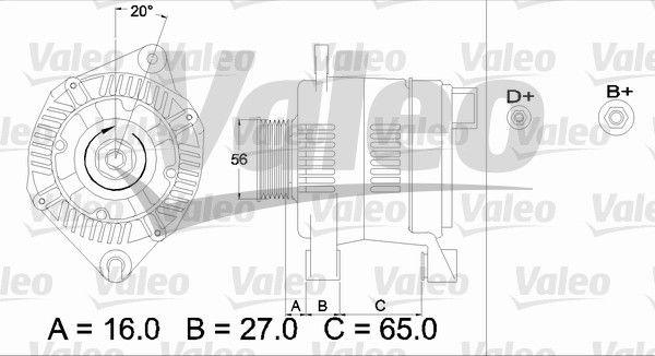 VALEO Генератор 436474