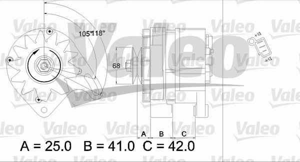 VALEO Генератор 436688