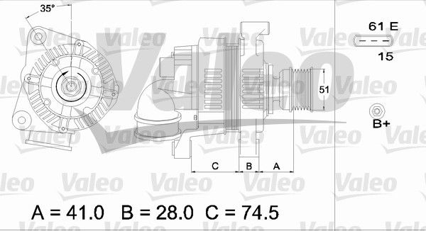 VALEO Generaator 437115