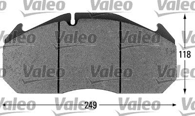 VALEO Piduriklotsi komplekt,ketaspidur 541651