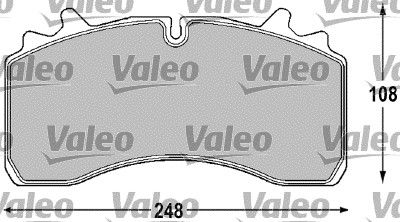 VALEO Комплект тормозных колодок, дисковый тормоз 541682
