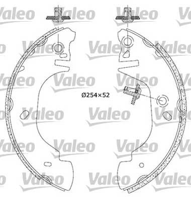 VALEO Комплект тормозных колодок 553845