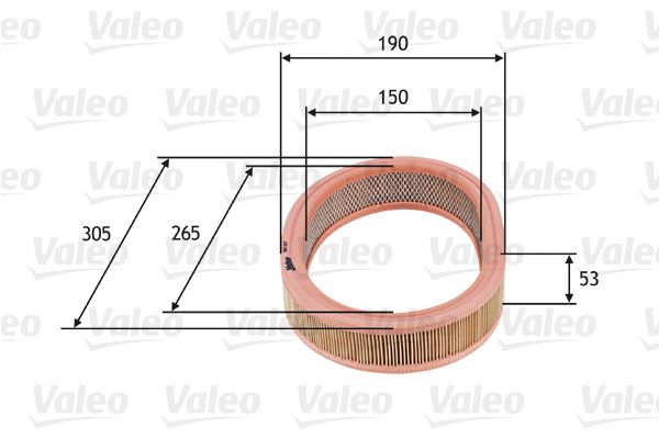 VALEO Воздушный фильтр 585627