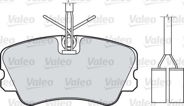 VALEO Комплект тормозных колодок, дисковый тормоз 598008