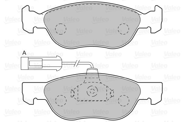 VALEO Piduriklotsi komplekt,ketaspidur 598041