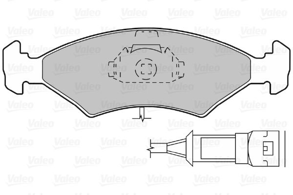 VALEO Piduriklotsi komplekt,ketaspidur 598042