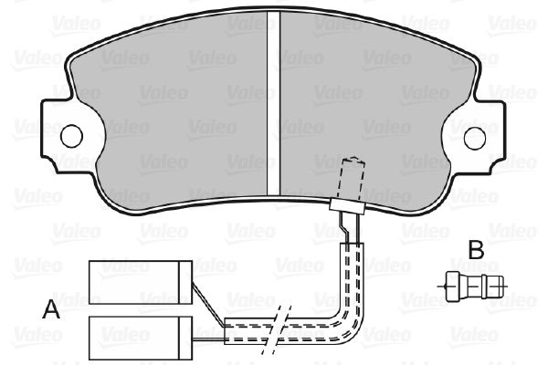 VALEO Комплект тормозных колодок, дисковый тормоз 598091