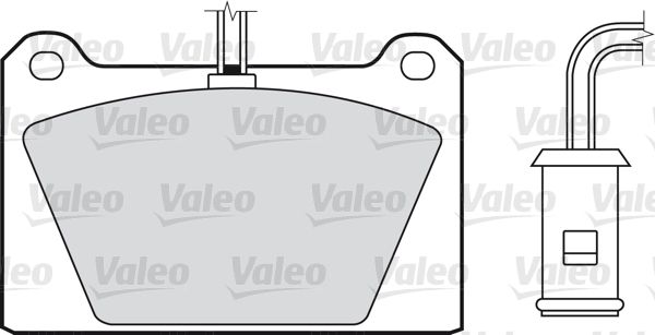 VALEO Piduriklotsi komplekt,ketaspidur 598116